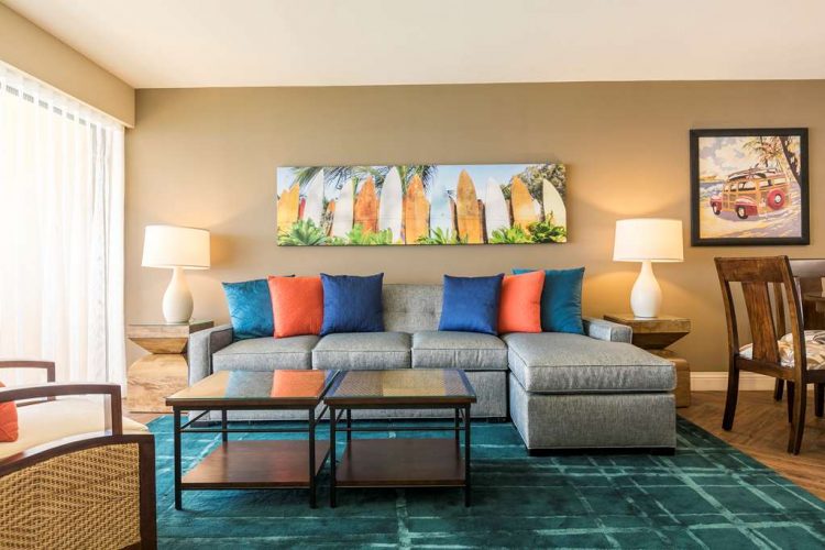 Aston Waikiki Beach Tower - Living Room Detail