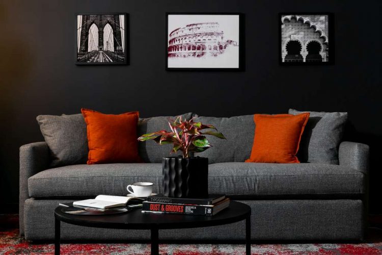 Sofa, Table and Art