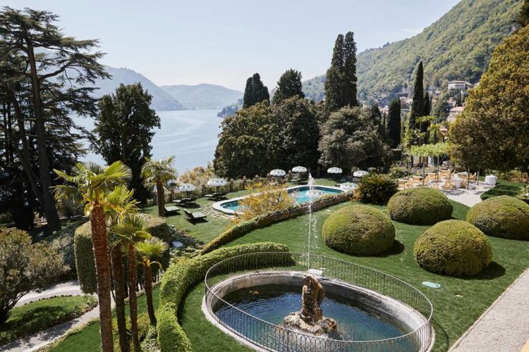 View over the garden terraces