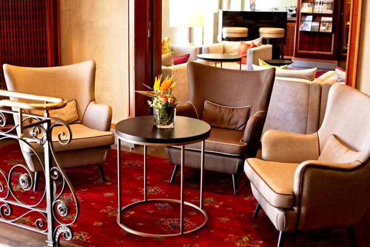 cozy seating area in the lobby