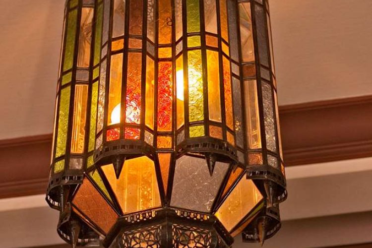 moroccan lamp in the lobby