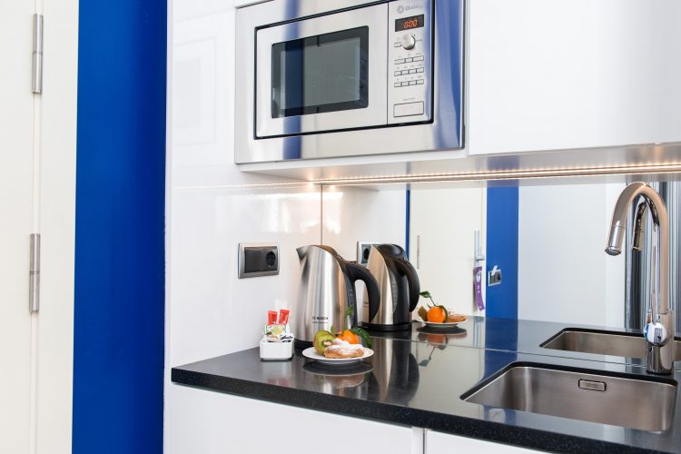 Capri by Fraser Barcelona Spain Room Detail Studio Deluxe Kitchenette