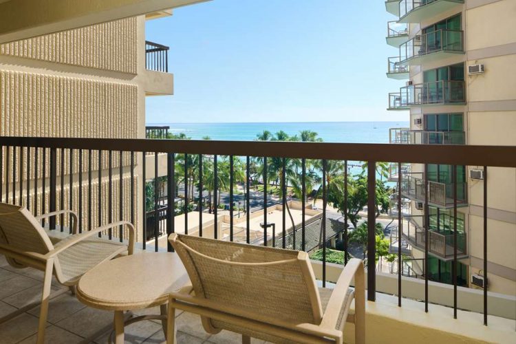 Aston Waikiki Beach Tower - 2 Bedroom Partial Ocean View Balcony