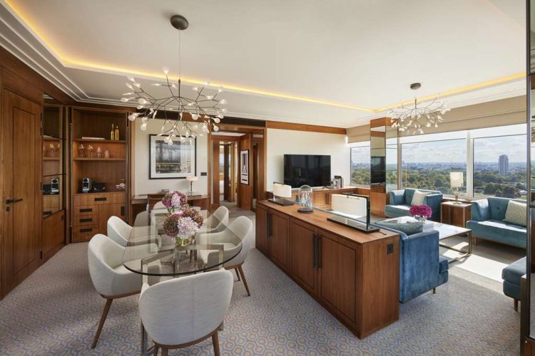 Royal suite dining lounge area